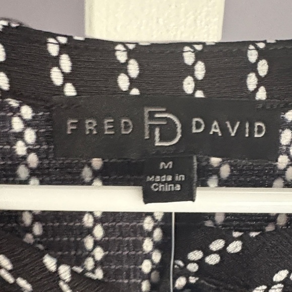 Fred David Black and White Striped Blouse - Picture 4 of 4